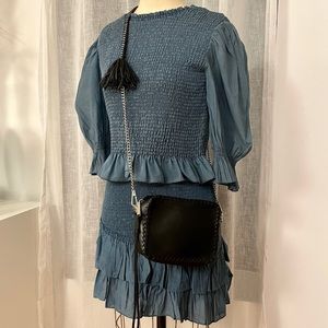 Rebecca Minkoff Black Tassel Mini Sofia Crossbody